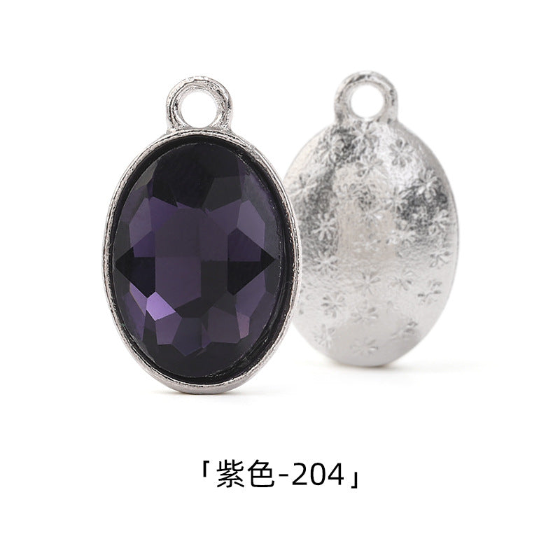 Cross-border wholesale oval pendants, zinc alloy pendants, earrings, bracelets, jewelry accessories, high-appearance oval single pendants