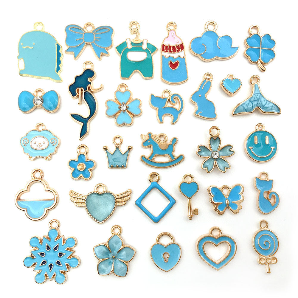 pendant Charms mix collections - Dripping Alloy DIY Bracelet Necklace Earring Key Ring Pendant