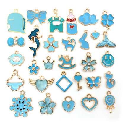 pendant Charms mix collections - Dripping Alloy DIY Bracelet Necklace Earring Key Ring Pendant