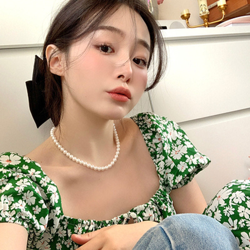 Korean INS style double-layer pearl starry sky necklace for women, sophisticated light luxury necklace, accessory choker collarbone chain