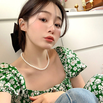Korean INS style double-layer pearl starry sky necklace for women, sophisticated light luxury necklace, accessory choker collarbone chain