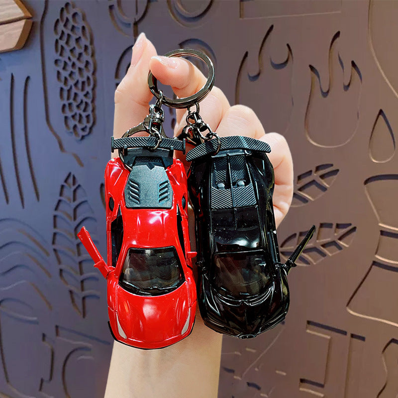 Creative Simulation Mini Sports Car Keychain - Cartoon Schoolbag Car Pendant Keychain Creative Gift