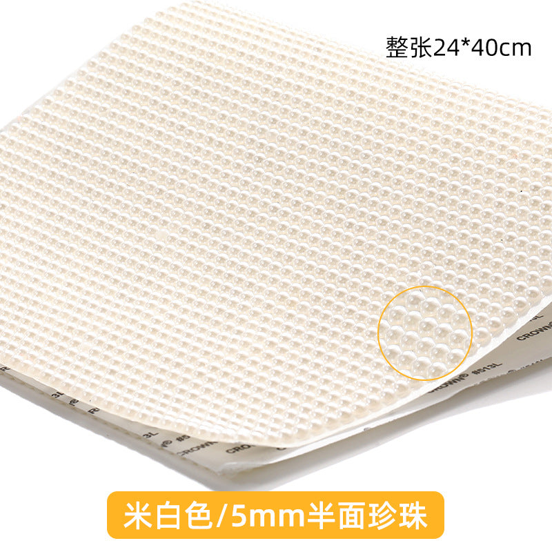 Resin 24*40CM pearl diamond mesh water rhinestone glue mesh peels off and sticks instantly for DIY crafts, sequins, glue, jewelry accessories