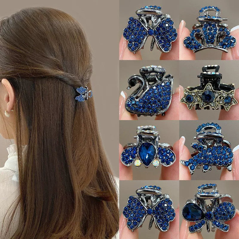 2026 new high-end flash diamond metal hairpin small grab clip women's bangs clip side forehead hairpin Korean headdress
