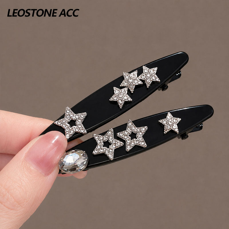 Small bangs clip shredded hairpin side forehead hairpin women's high-end new Korean mini flash diamond hairpin