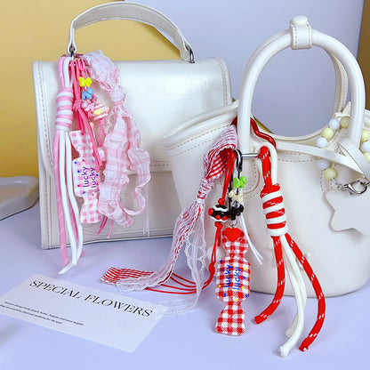 Handmade DIY Milk Candy Bracelet Keychain Ornament Creative Miu Bag Pendant Car Keychain Trinkets