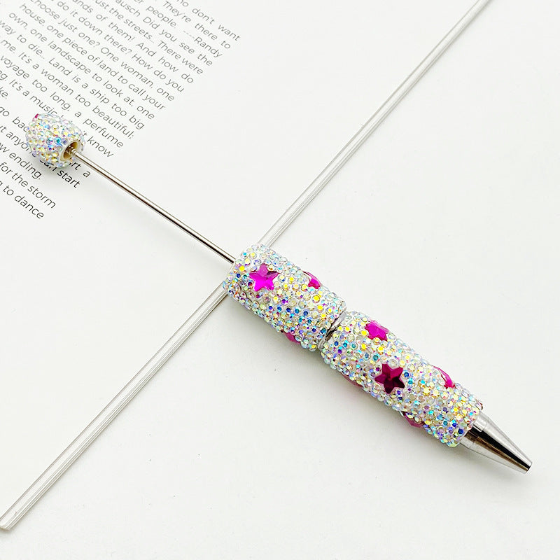 Star Moon Full Diamond Ballpoint Pen Creative DIY Beadable Handmade Diamond Ballpoint Pen Manufacturer Gift Pen Wholesale