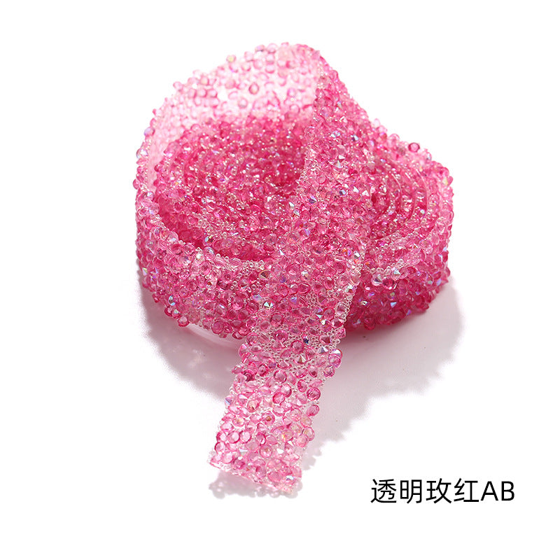 Resin Diamond Rhinestone Strips - Tear-Off Ready-to-Paste Sequins Hot Diamond Shoes Clothing Accessories and DIY crafty