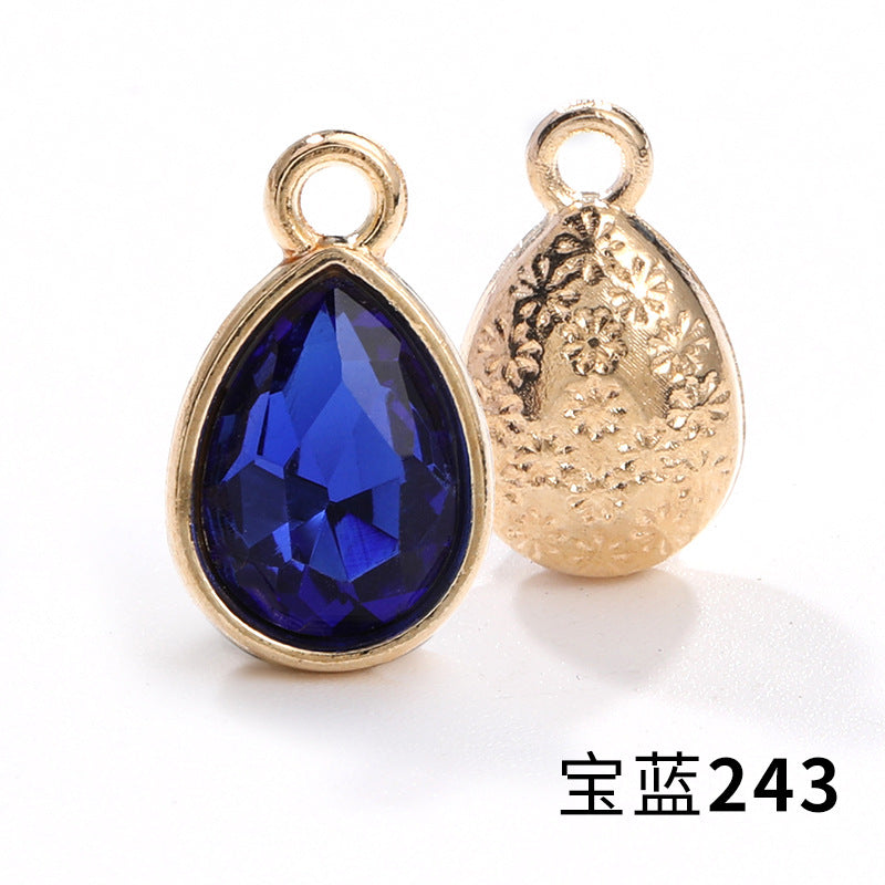 Cross-border hot-selling waterdrop pendants, gold-plated base diamond-inlaid headbands, clothing accessories, earrings, necklaces, accessories, versatile single pendants