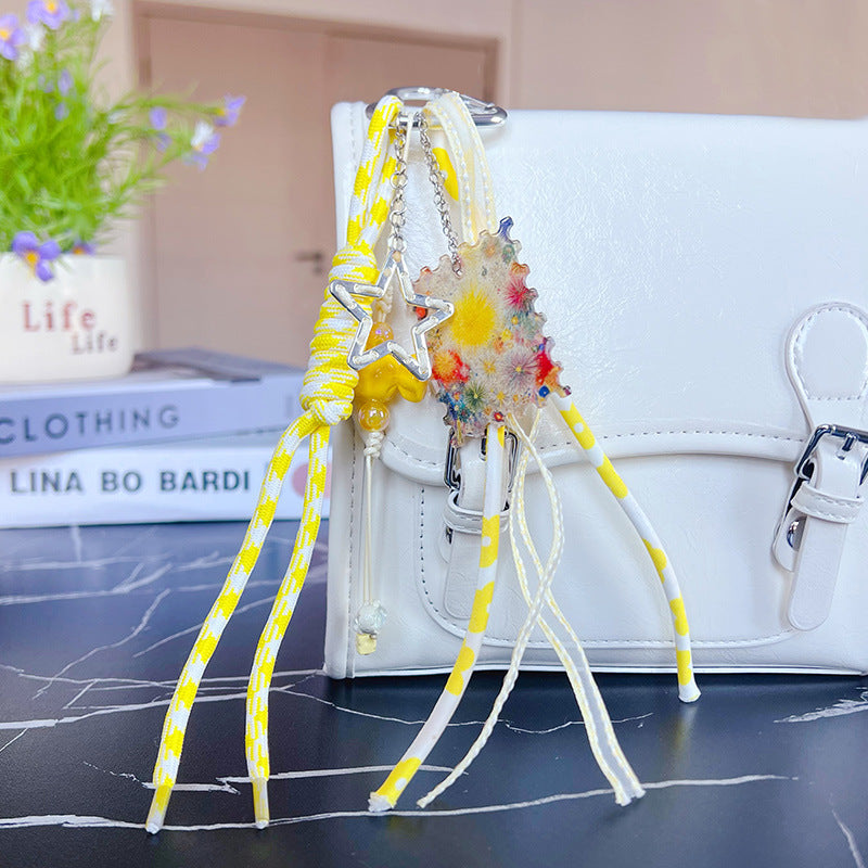 miu DIY candy bracelet keychain pendant accessories women's simple car keychain bag pendant trinkets