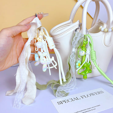 Creative DIY guitar balloon dog keychain pendant cute girly heart miu series bag pendant accessories trinkets