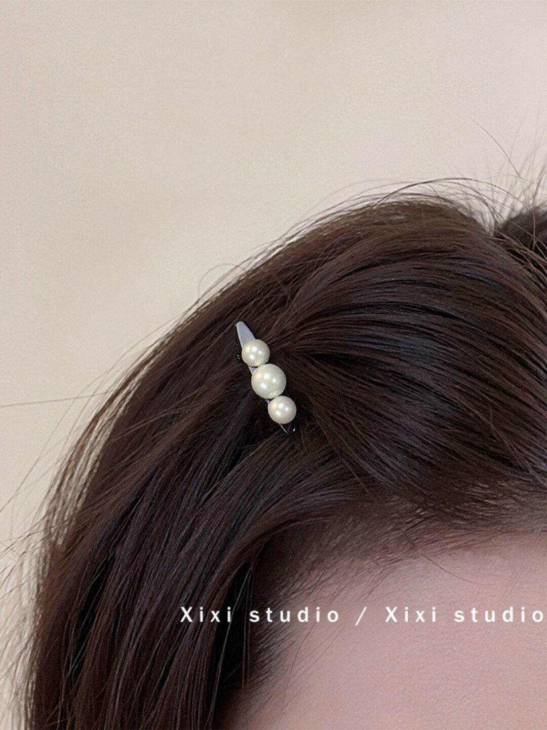 High-end light luxury pearl hair clips, edge clips, delicate side bang clips, women's mini small front-size hair clips, hair clips