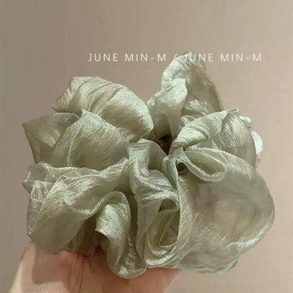 Korean high-end large mesh large intestine hair tie for women, sophisticated new hair tie, trendy and simple hair accessory