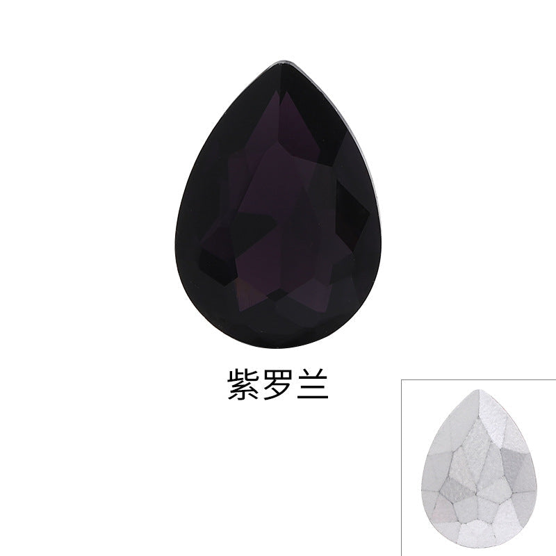 Drop Shape Diamond, Real Silver Plated Bottom Glass, Rhinestone Luggage, Hair Accessories, Accessories, Culet Drop Diamond