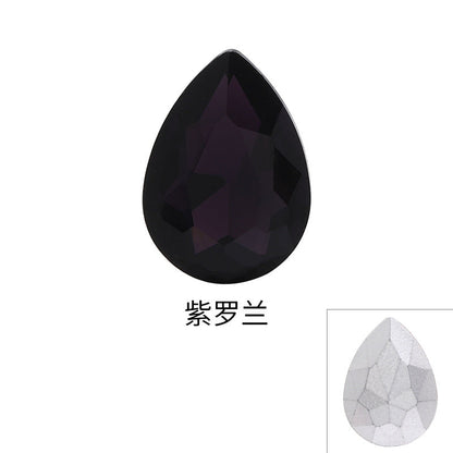 Drop Shape Diamond, Real Silver Plated Bottom Glass, Rhinestone Luggage, Hair Accessories, Accessories, Culet Drop Diamond