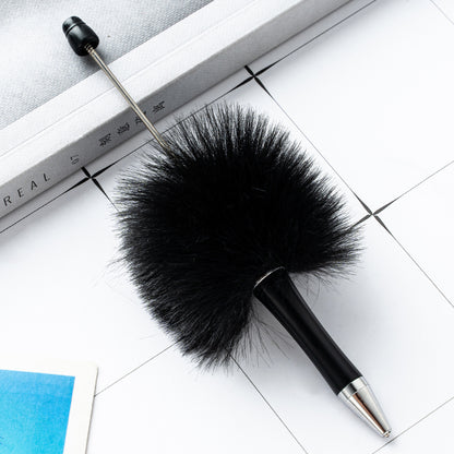 DIY Plastic Ballpoint Pen - Creative Handmade Plush Cartoon Hairball Pen Wholesale