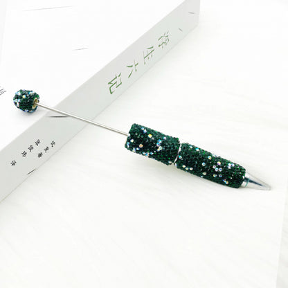 AB full diamond ballpoint pen diy cross-border creative beaded ballpoint pen cap with diamond heavy industry gift pen spot wholesale