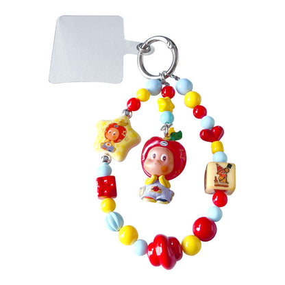 DIY small-nosed star man beaded phone chain pendant, women's bag, doll key chain, small drop doll charm