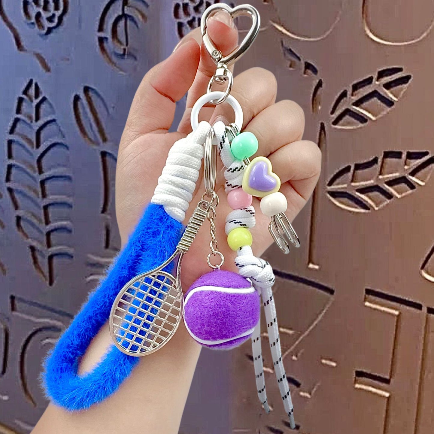miu tennis rope keychain school bag pendant cute couple bag key chain charm small gift wholesale
