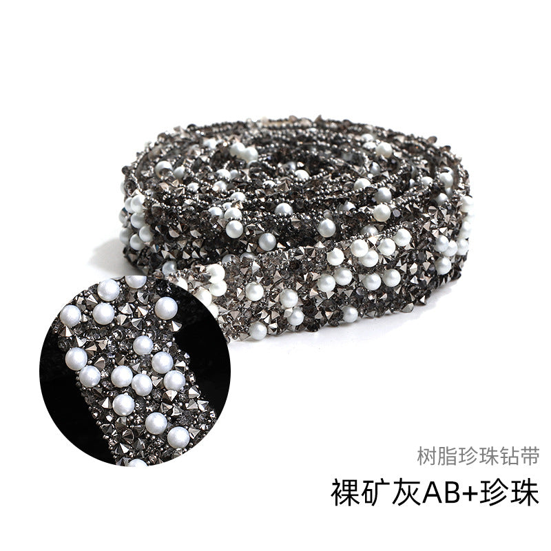 Resin Diamond Rhinestone Strips - Tear-Off Ready-to-Paste Sequins Hot Diamond Shoes Clothing Accessories and DIY crafty