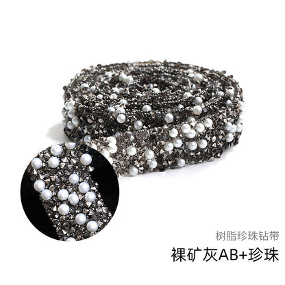 Resin Diamond Rhinestone Strips - Tear-Off Ready-to-Paste Sequins Hot Diamond Shoes Clothing Accessories and DIY crafty