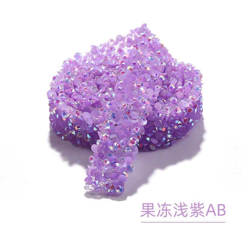 Resin Diamond Rhinestone Strips - Tear-Off Ready-to-Paste Sequins Hot Diamond Shoes Clothing Accessories and DIY crafty