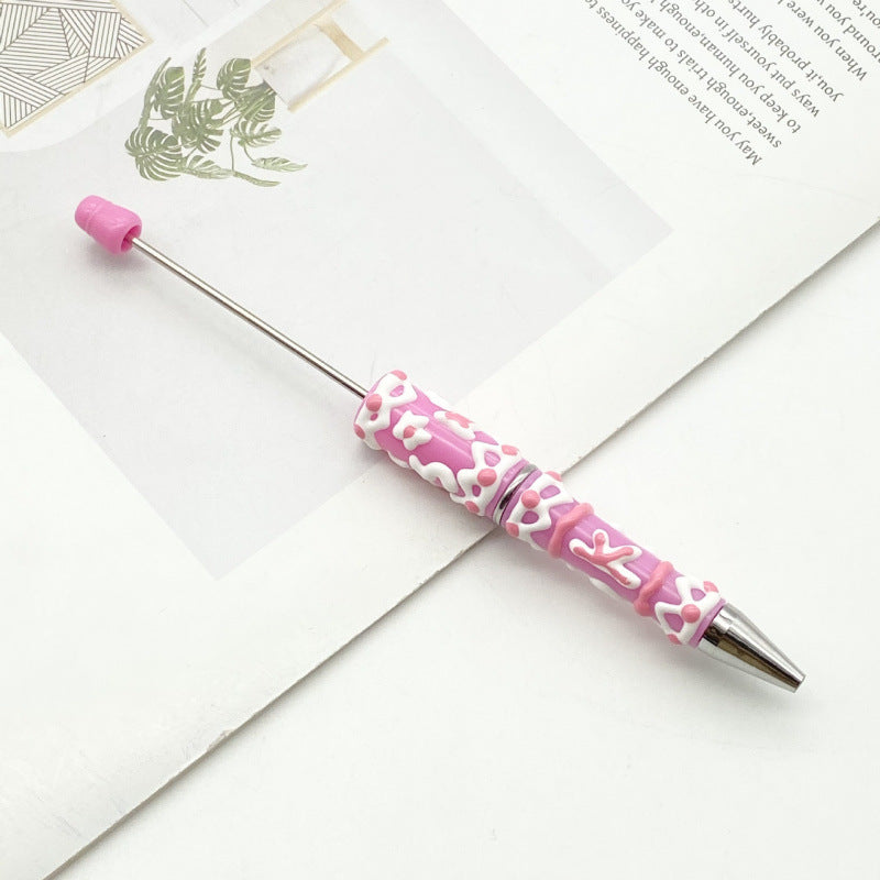 DIY cream hand-painted ballpoint pen hand-painted oil ballpoint pen macaron cream spinning cute pen spot wholesale