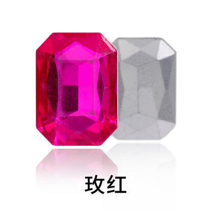 Octagon Pointed Bottom Diamond Rhinestones - Crystal Necklace Earring Tiara Hat Costume Accessories
