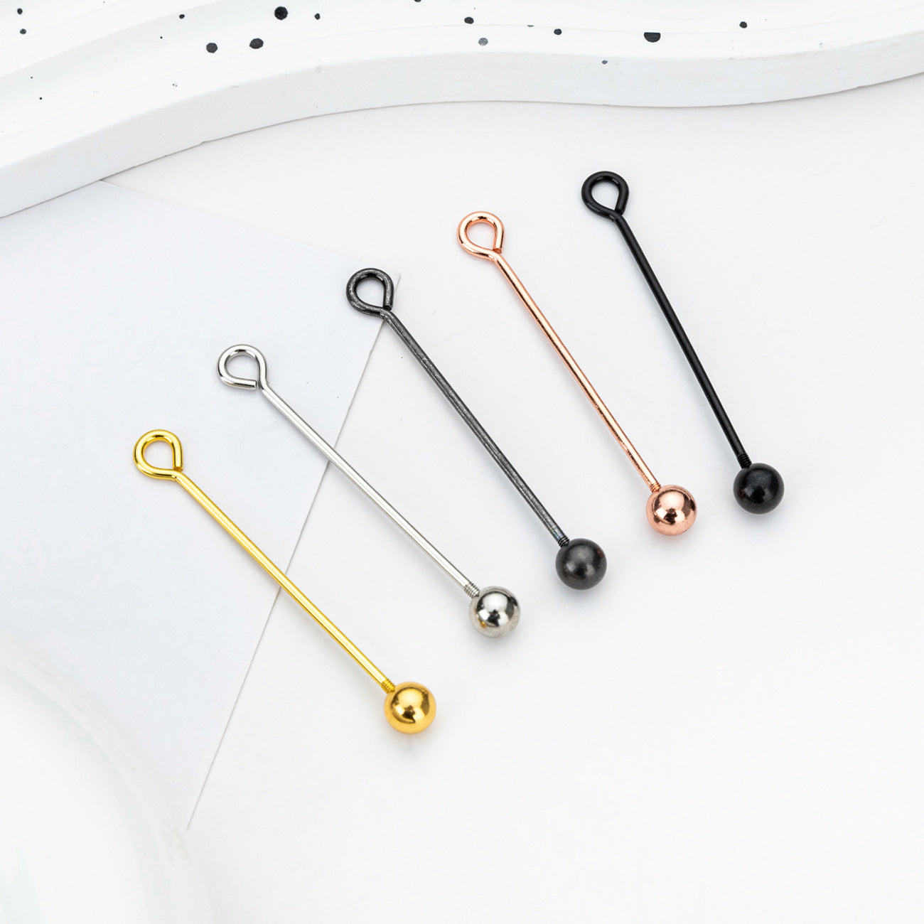 DIY beading poles can hang necklaces, pendants, earrings, jewelry, multicolor metal conical beading poles, spot wholesale