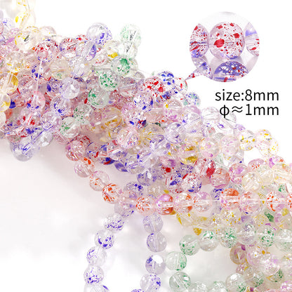 Cross-border DIY new glass pearl bead handmade bead bracelets, necklaces, accessories, and materials available wholesale in stock