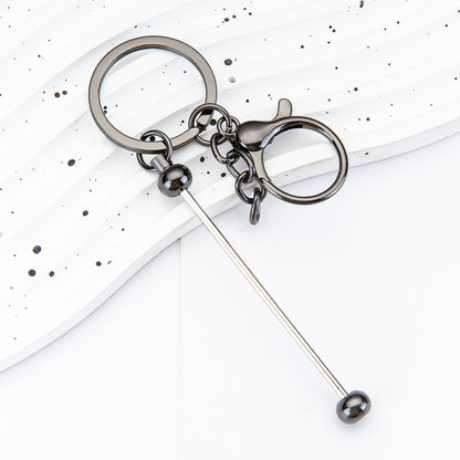 DIY Beaded Keychain - Wholesale Small Gift Pendant Metal Gradient Colored Keychain