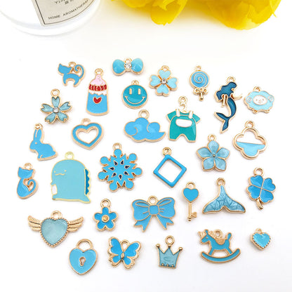 pendant Charms mix collections - Dripping Alloy DIY Bracelet Necklace Earring Key Ring Pendant