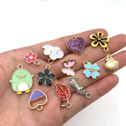 pendant Charms mix collections - Dripping Alloy DIY Bracelet Necklace Earring Key Ring Pendant