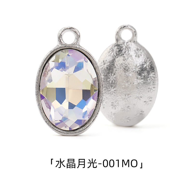 Cross-border wholesale oval pendants, zinc alloy pendants, earrings, bracelets, jewelry accessories, high-appearance oval single pendants