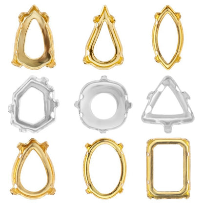 K9 diamond bottom support, hollow bottom support, white K gold hollow copper claw bottom support, hand sewing bottom support, clothing, shoes, bags, accessories