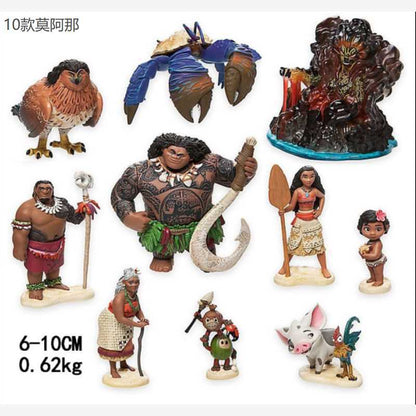 Cross-border new second-generation Moana figure Moana princess ornament Mona princess microlandscape toy ornament