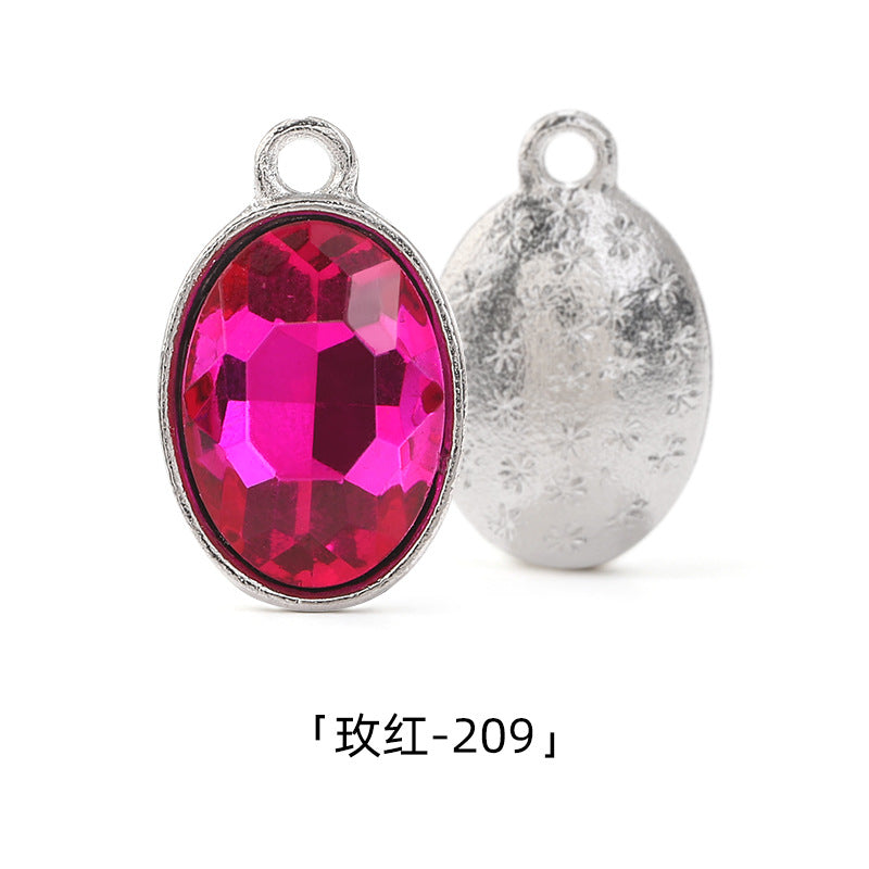 Cross-border wholesale oval pendants, zinc alloy pendants, earrings, bracelets, jewelry accessories, high-appearance oval single pendants