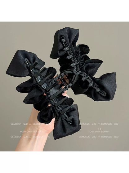 High-end cloud bubble grab clip for women, large Korean elegant temperament, back bun, shark hair clip, hair clip headwear