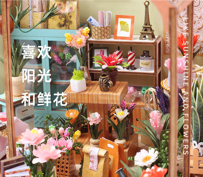 Casey Flower House DIY Cottage Model House Assembling Building Blocks Handmade Mini Exquisite Toys Girls' Day Gifts