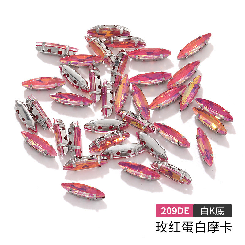 Slender claw drill, manual drilling, hand-stitched glass drill, anti-hook claw drill, hat accessories, clothing accessories, fine brassicle claw drill
