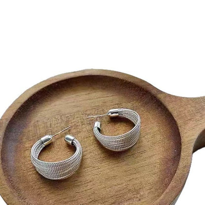 Copper alloy earrings - vintage european & american galaxy waterfall hoop earrings - unique, stylish, elegant, statement-making large hoop earrings