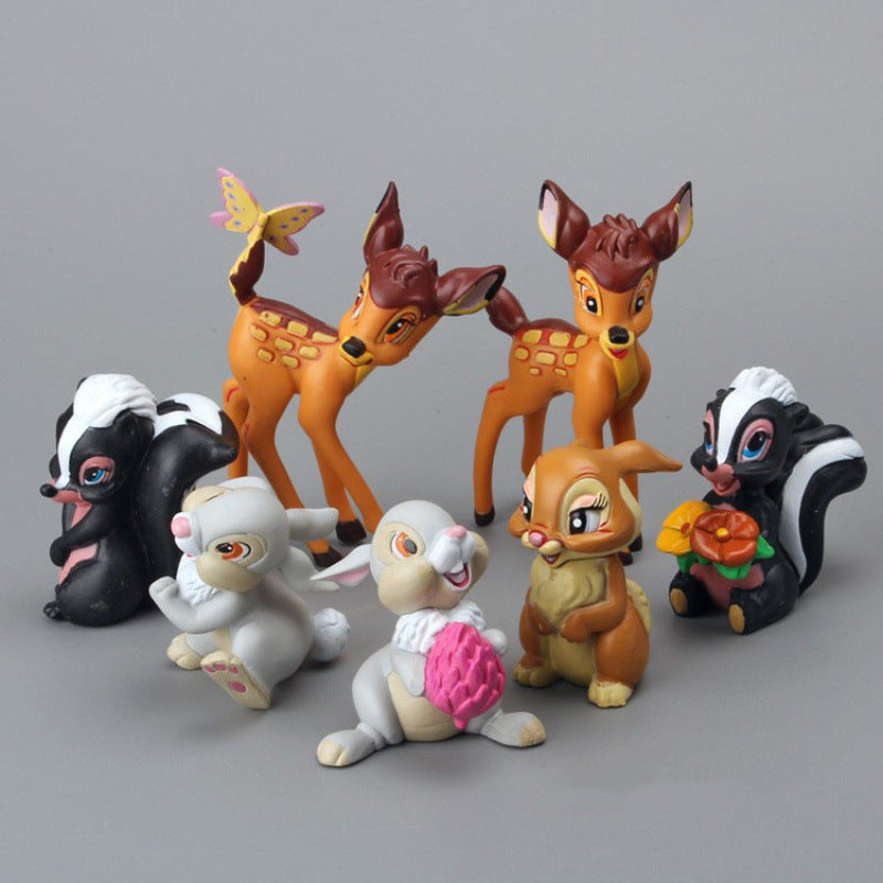 Bambi Madagascar plus Bambi 7 figures baking decoration dolls children's doll ornaments