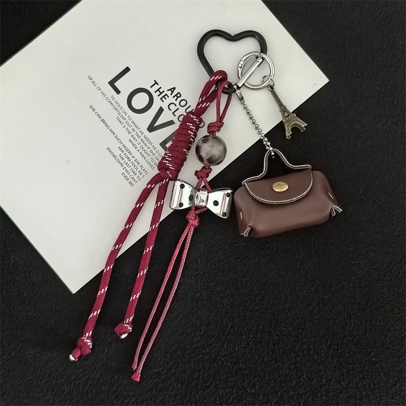 Bag Hanging Mobile Phone Lanyard Fashion Pendant Braided Bow Keychain
