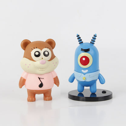 Cross-border new new SpongeBob SquarePants good friends send big star couples girlfriend dolls car ornaments blind box figures tide