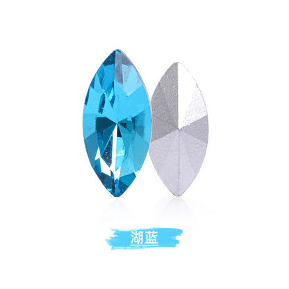 Marquise diamond diamond crystal diamond mobile phone case diamond perfume holder sticker diamond clothing crystal jewelry marquise diamond wholesale price