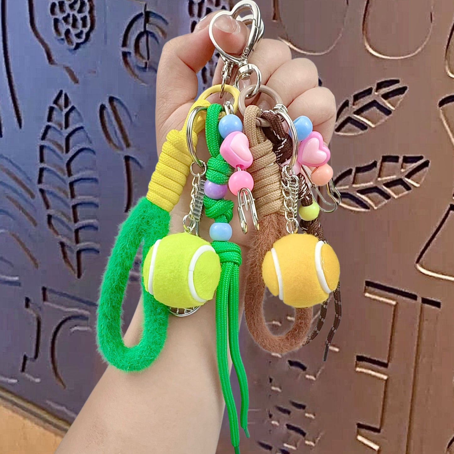 miu tennis rope keychain school bag pendant cute couple bag key chain charm small gift wholesale