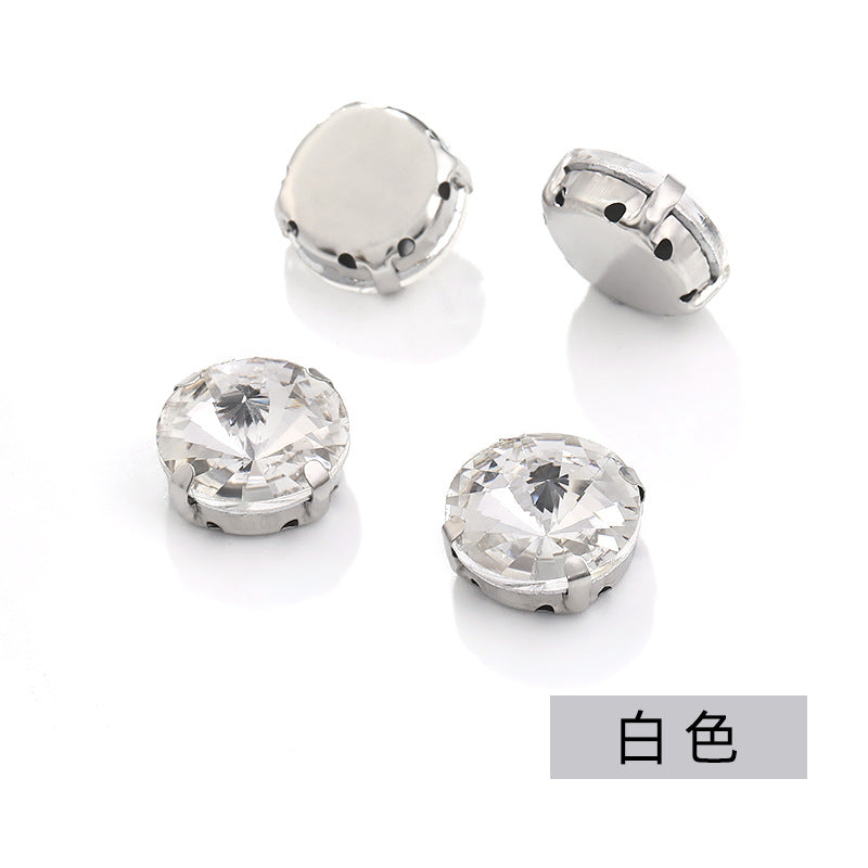 Rivoli Crystal Square Claw Rhinestones - Hand-Sewn Shoe Luggage Clothing Accessories