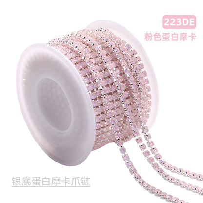 Colorful SS12 claw chain protein mocha series diamond chain dense phone case, luggage, clothing accessories, DIY accessories
