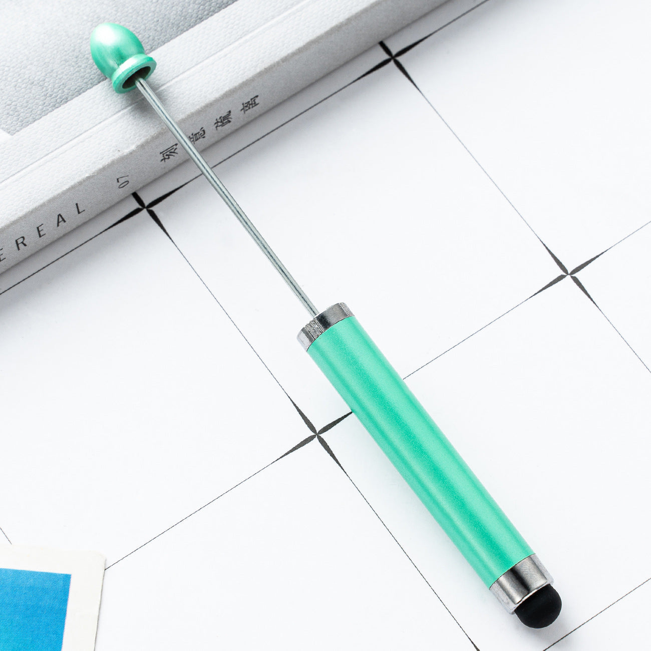 DIY touch screen ballpoint pen plastic beaded ballpoint pen wholesale multicolor cap ballpoint pen