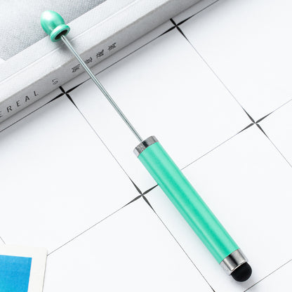 DIY touch screen ballpoint pen plastic beaded ballpoint pen wholesale multicolor cap ballpoint pen